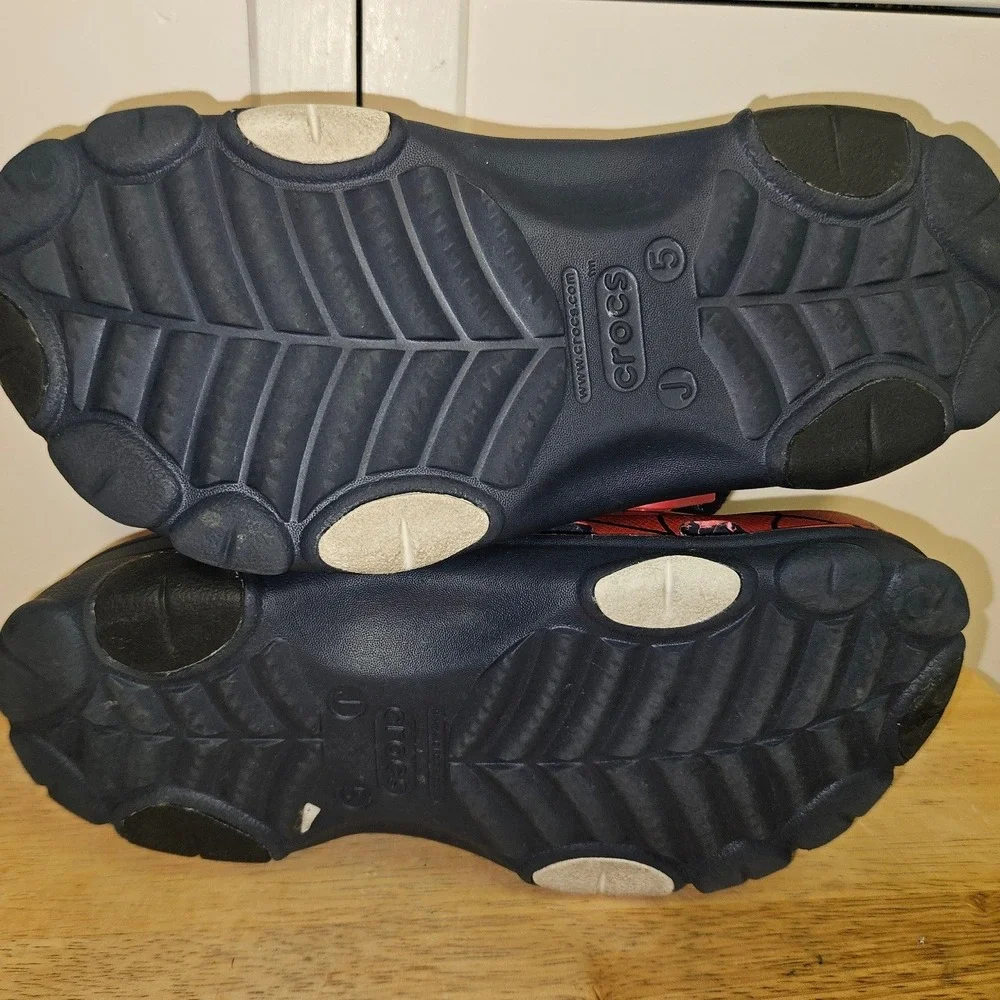 Crocs Marvel Spider-Man All Terrain Clogs Kids Red Navy Blue Web Shoes